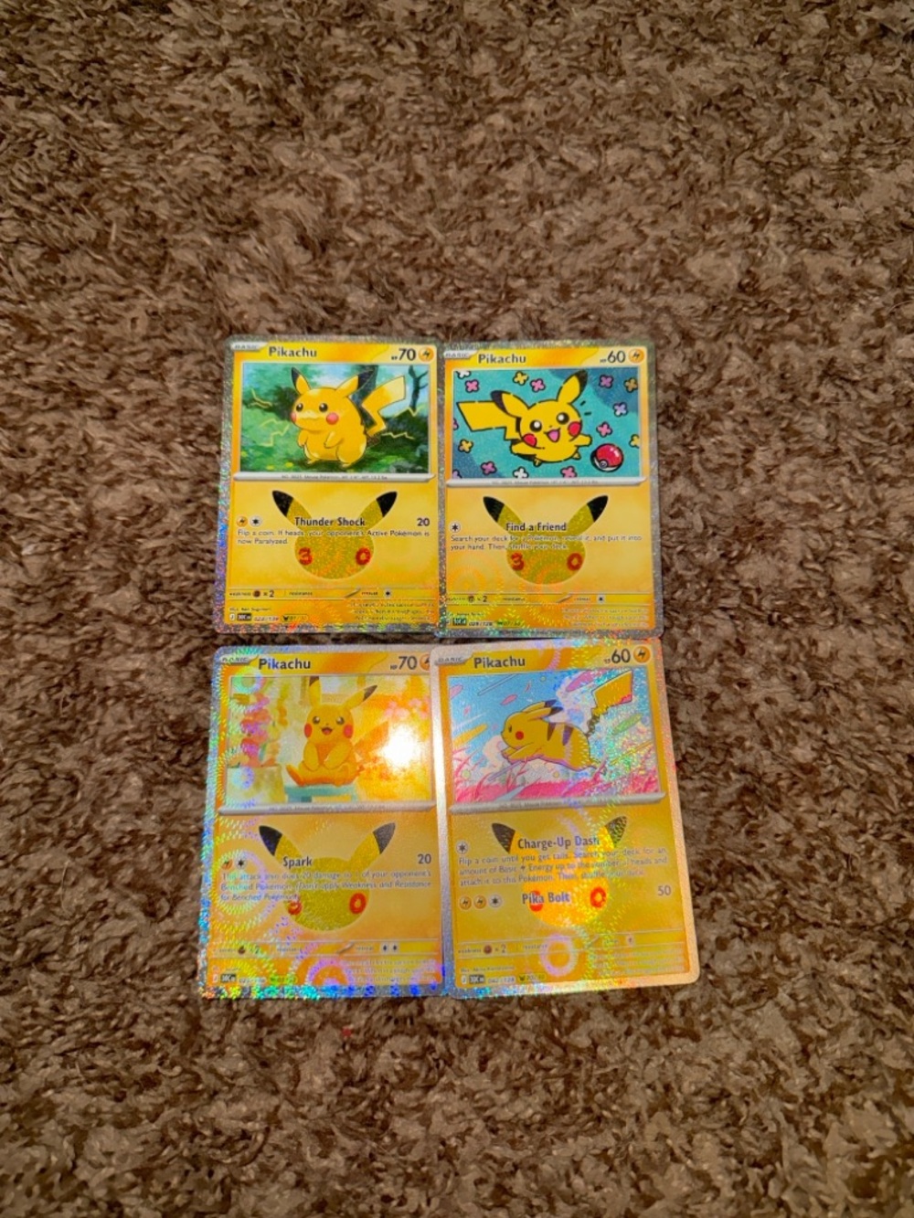 4/30 Pokemon 30th Anniversary Pikachu Holo Cards